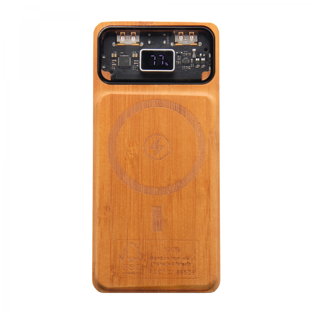 P48 - Powerbank MagTech 10000 100% FSC® Bamboo