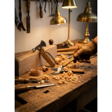 T32 - Olive wood multi-tools set