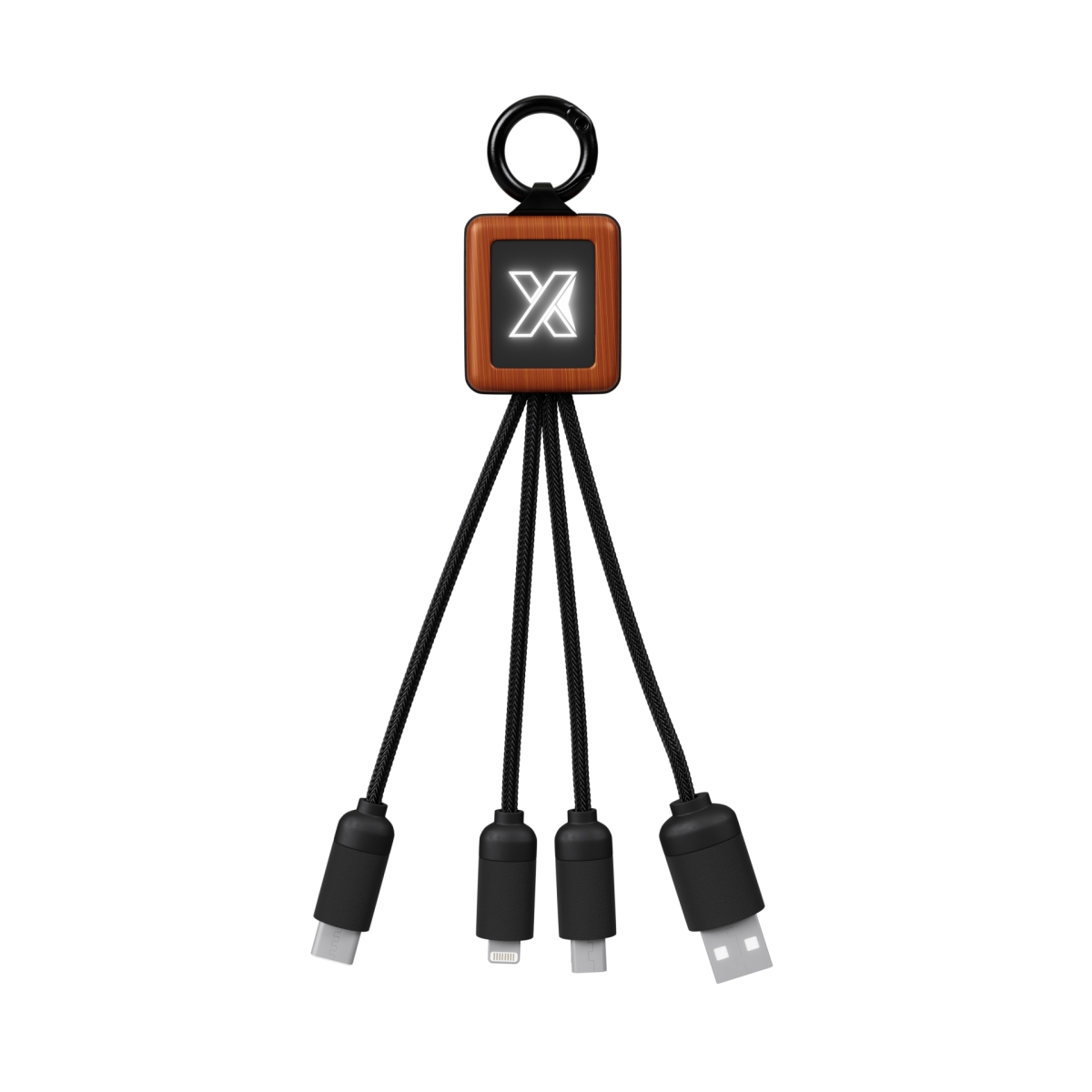 C19 - Square wood 4-in-1 cable