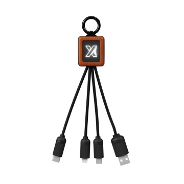 Square wood 4-in-1 cable