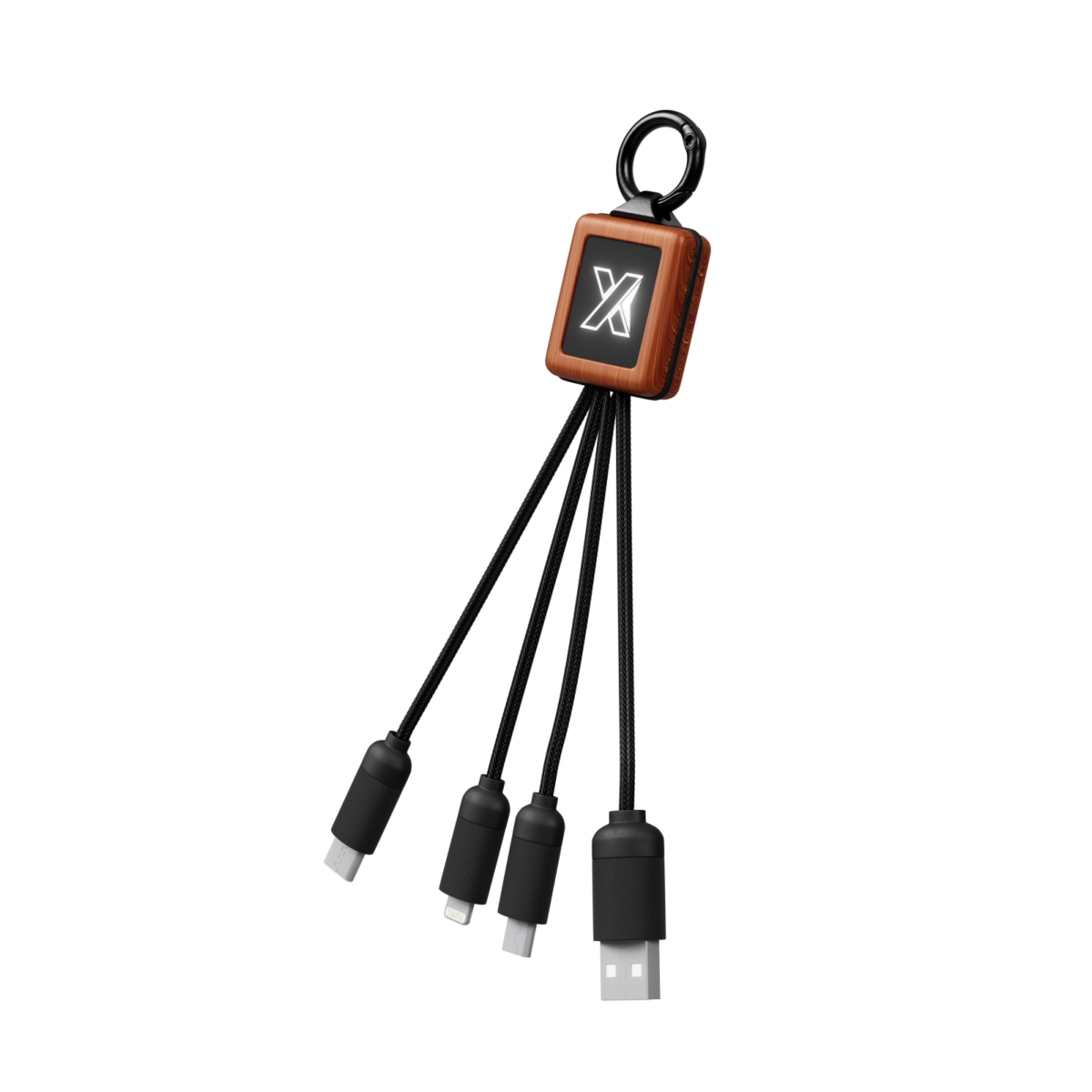 C19 - Square wood 4-in-1 cable