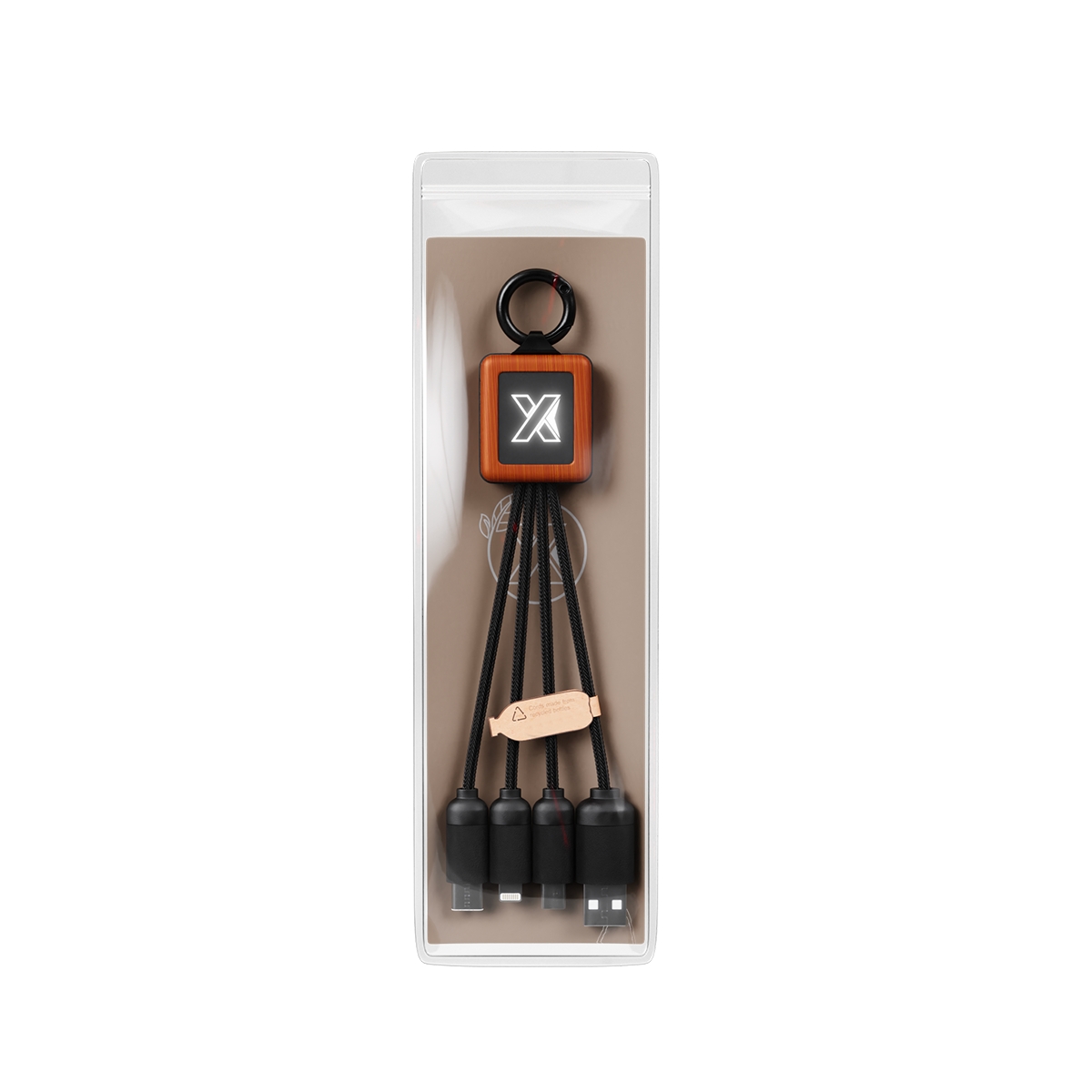 C19 - Square wood 4-in-1 cable